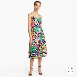 J. Crew NWOT silk brushstroke midi dress 6